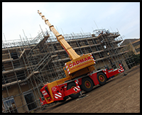 Construction Crane Hauling