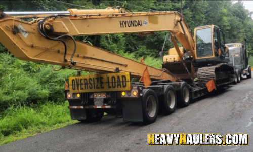 excavator oversize load haul