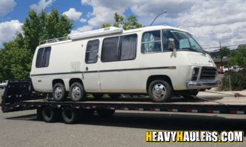 Classic RV Loaded For Transport