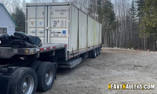 Transporting a 40ft shipping container to Tennessee.