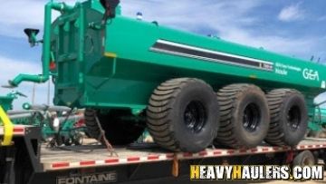 Hauling a Houle manure tank to Cheyenne, WY.