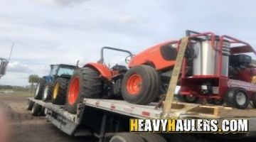 Transporting a Kubota tractor to Michigan.