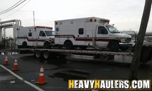 Ambulance Truck Being Loaded