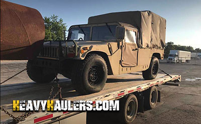 Transporting an armored truck