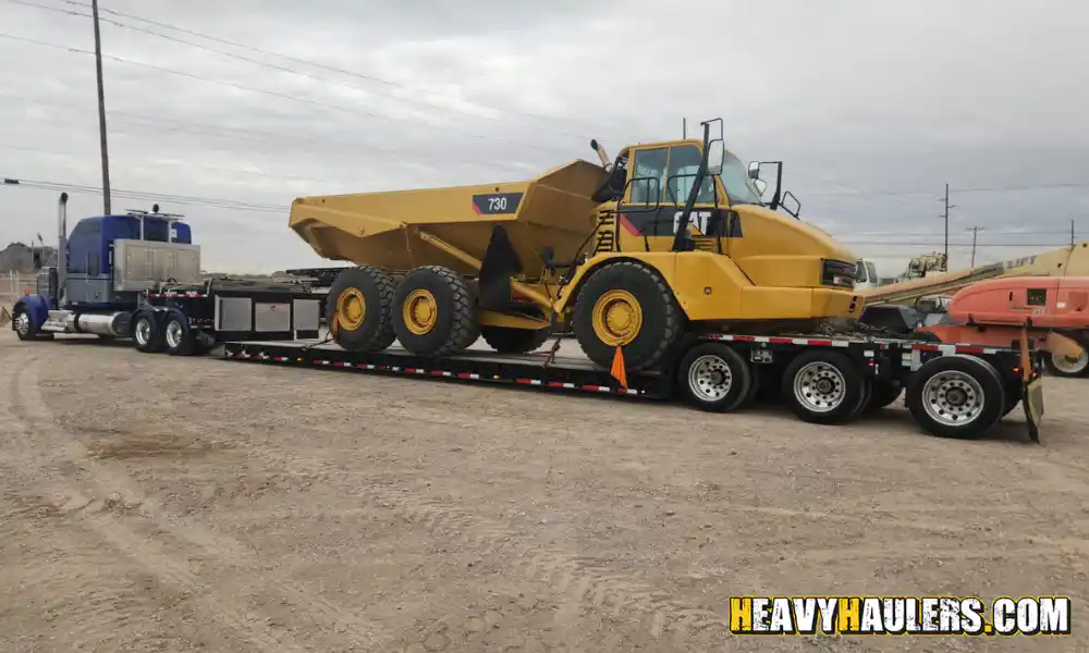 Shipping a 2000 CAT 730 articulated dump truck