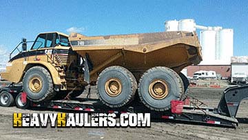 Shipping a Caterpillar articulated dump truck.