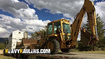 Ford 555A Backhoe Loader In Transport