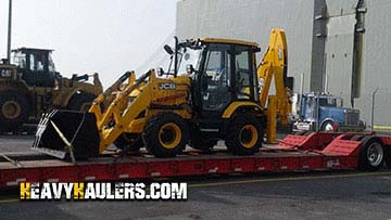 Transport of a JCB bakhoe.