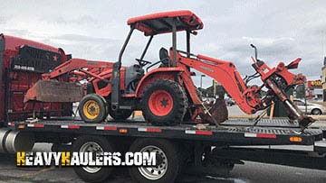 Kubota loader backhoe transport