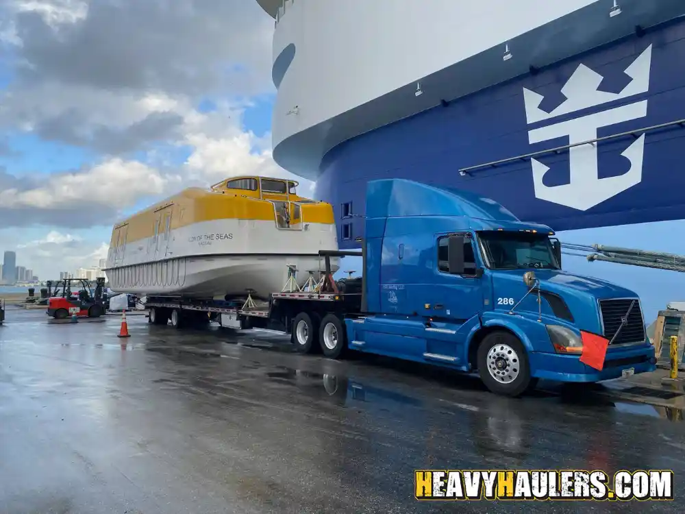 Transporting a 2024 Palfinger lifeboat