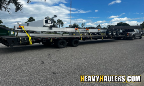 Transporting a Custom 40ft Boat Trailer to Arkansas.
