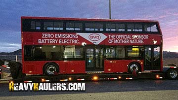 Transporting a BYD Q1M Electric Double Decker Bus