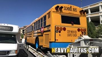 Transporting a school bus.