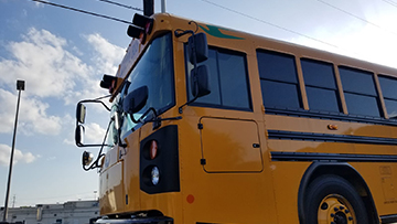 Shipping a Blue Bird Electric School Bus.