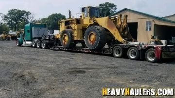 Transportation of a Caterpillar wheel loader to Milwaukee, WI.