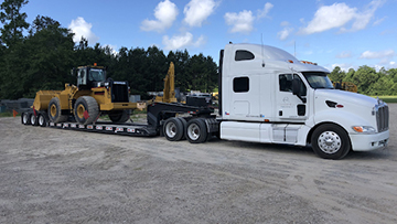 Cat wheel loader shipment on truck