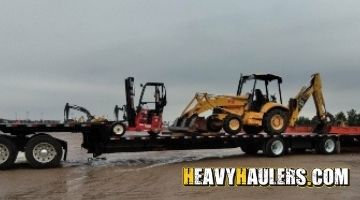 Komatsu backhoe transport