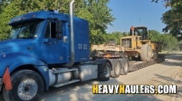 Shipping a Caterpillar wheel loader.