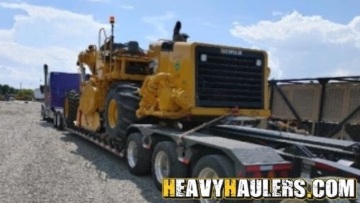 Hauling a Caterpillar road reclaimer to Bridgeport, CT.