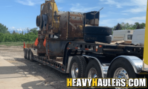 ball mill equipment transport on a trailerU