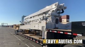 Shipping a concrete boom from Alabama.