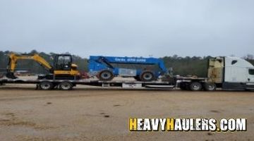 Hauling a Genie telehandler from Maryland.