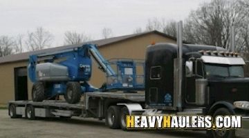 Genie articulated boom lift haul.