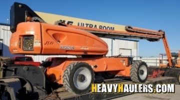 Shipping a JLG 1200SJP Telescopic Boom Lift.