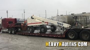 Hauling a terex boom lift to Florida.