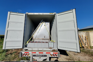 Shipping a loaded 40' shipping container.