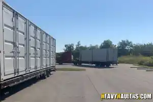 40ft empty storage shipping container haul.