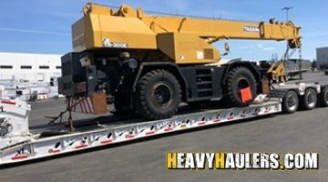 Transporting a Tadano TR300 crane.