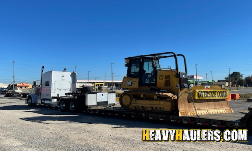 Bulldozer shipping load