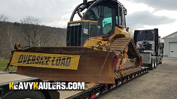 Shipping an oversize dozer.