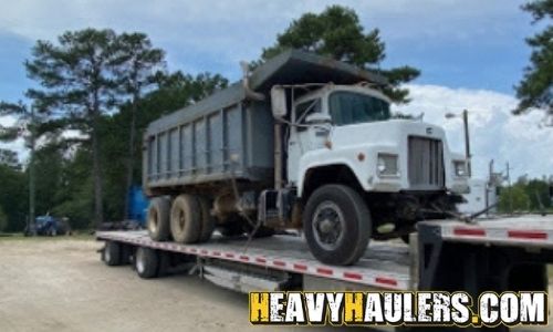 Hauling a MACK dump truck to Manchester, NH.