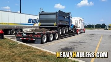 Hauling a Kenworth dump truck from Illinois.