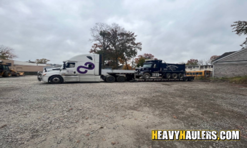 Transporting a 2018 Volvo Dump Truck to Indiana.