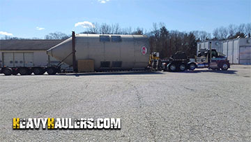 Transporting a dust collector on a rgn trailer