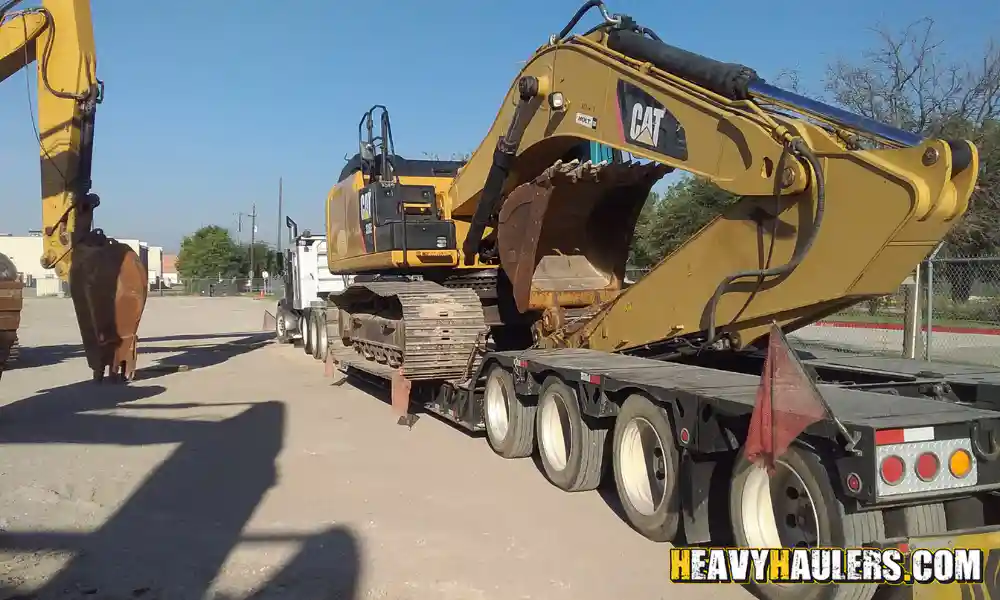 Transporting a CAT 336EL excavator