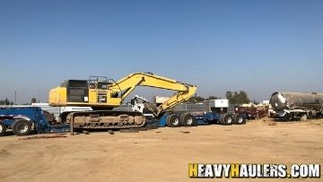 Transporting a Komatsu PC490LC to Seattle, WA.