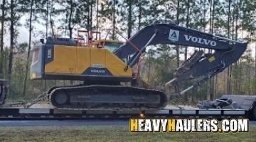 Shipping a Volvo excavator.
