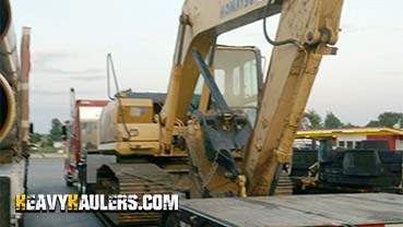 Shipping a Komatsu excavator from West Virginia.
