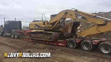 Oversize excavator load.
