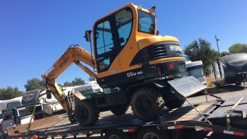 Shipping a Hyundai R55 midi excavator.