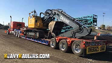 Shipping an oversize excavator.
