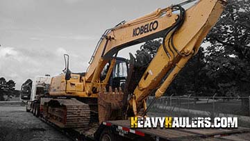 Hauling Kobelco SK210 Hydraulic Excavator Hydraulic Excavator shipping load