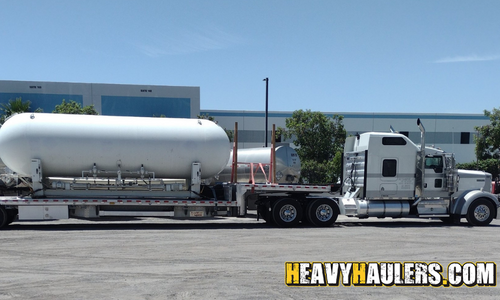 Transporting an oversized tank