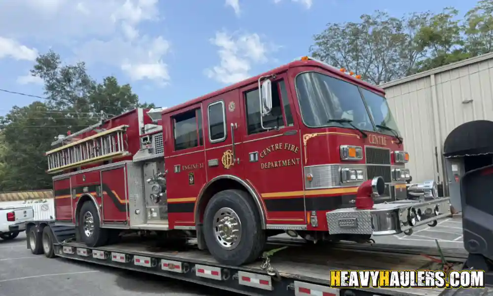 Shipping a fire truck