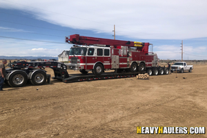 Shipping a 2005 F100 aerial fire truck.