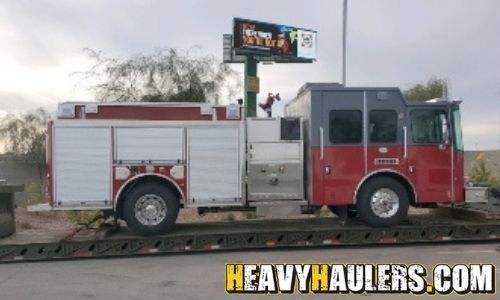 Hauling a HME Ahrens-Fox fire truck.
